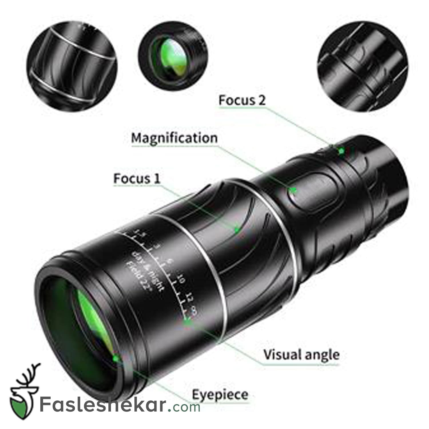 دوربین تک چشمی کامت مدل Comet 40×60 CO-20 — تصویر ۲
