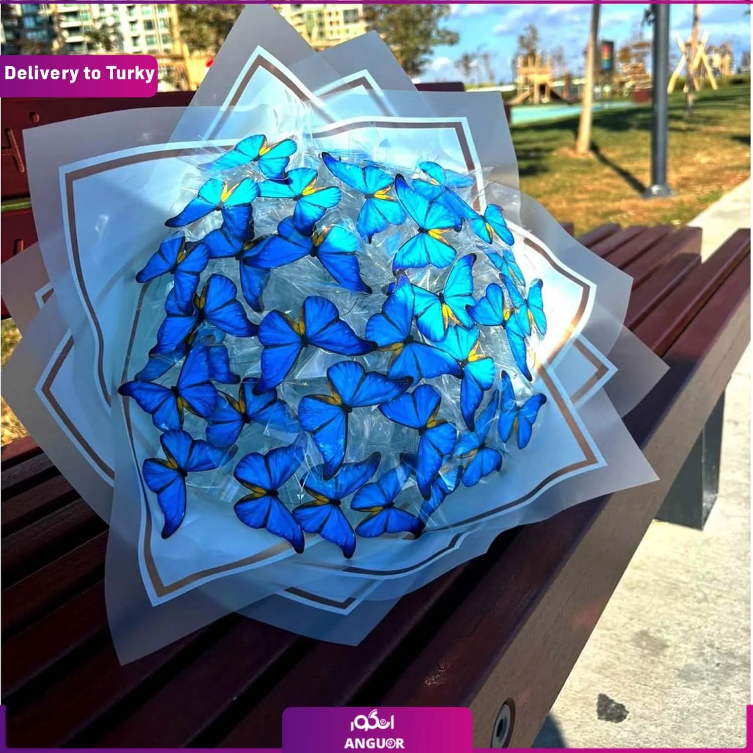 دسته گل پروانه ای (ارسال گل به ترکیه)