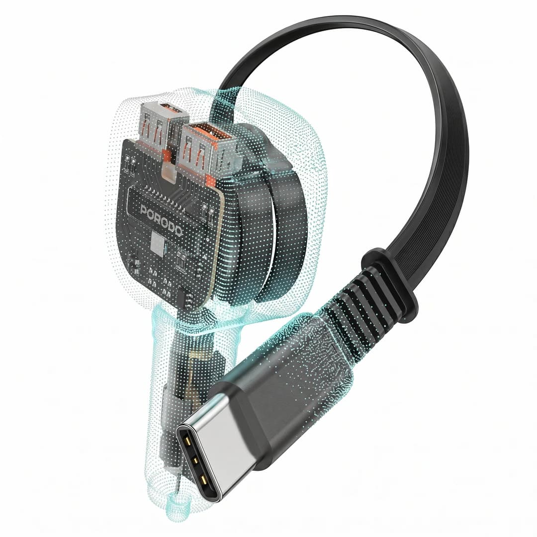 شارژر فندکی خودرو پرودو Cross Multi-Port مدل PDF24BK — تصویر ۳