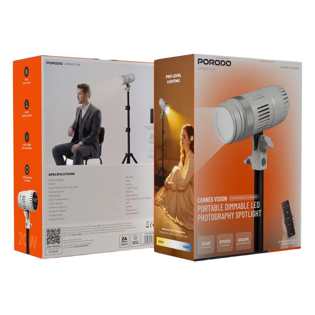 اسپات‌لایت LED عکاسی پرودو لایف‌استایل Cannes Vision مدل PDYM80RROWH — تصویر ۲