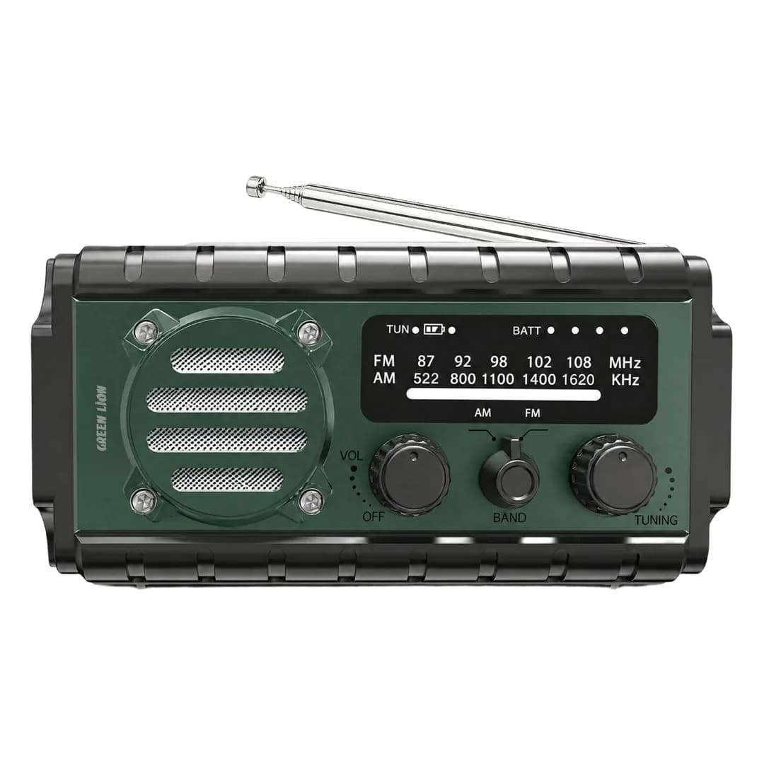رادیو قابل حمل گرین لاین G-Radio با پاوربانک و چراغ قوه مدل GNGRADIO21GN