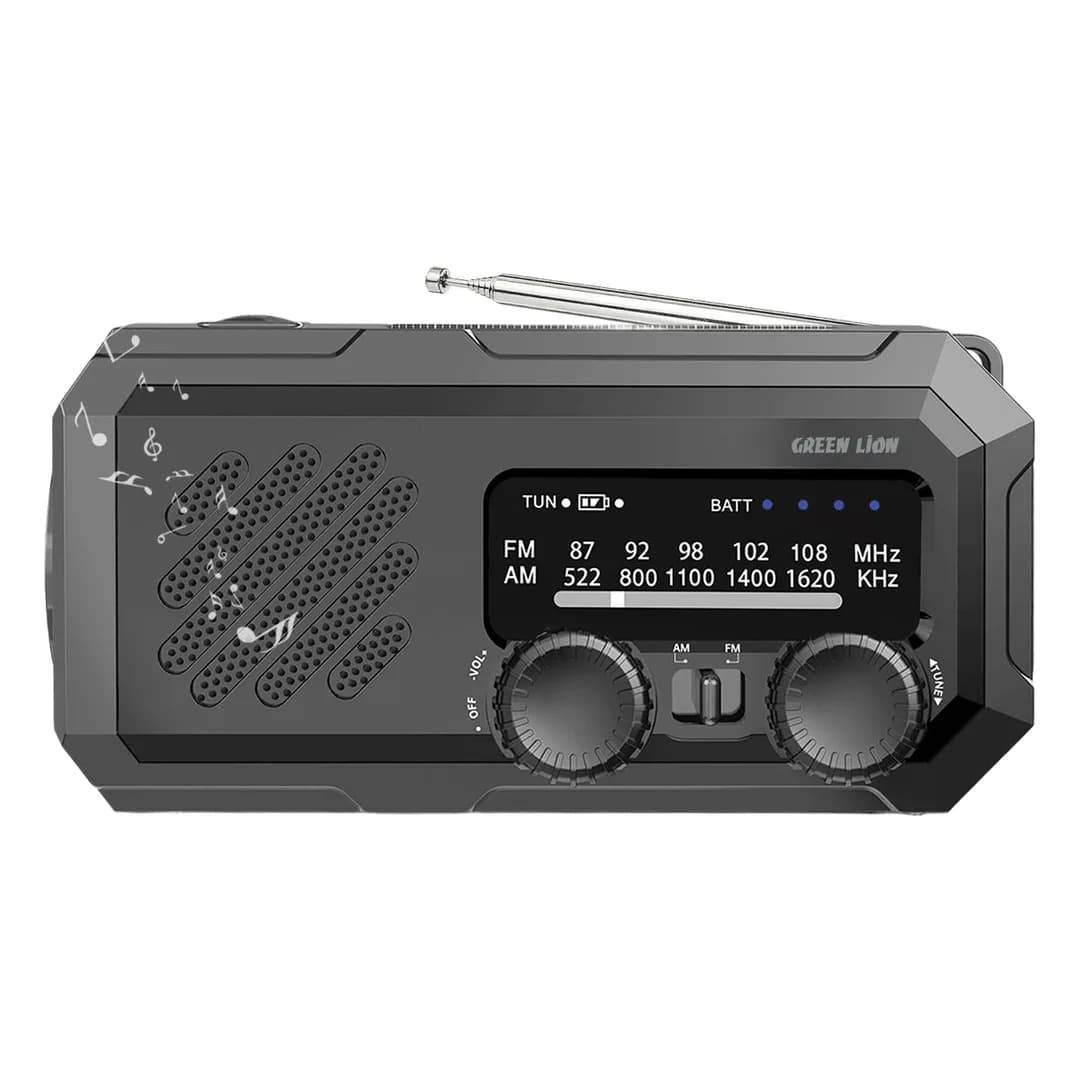 رادیو قابل حمل گرین لاین G-Radio Lite با پاوربانک و چراغ قوه مدل GNGRADIO11BK