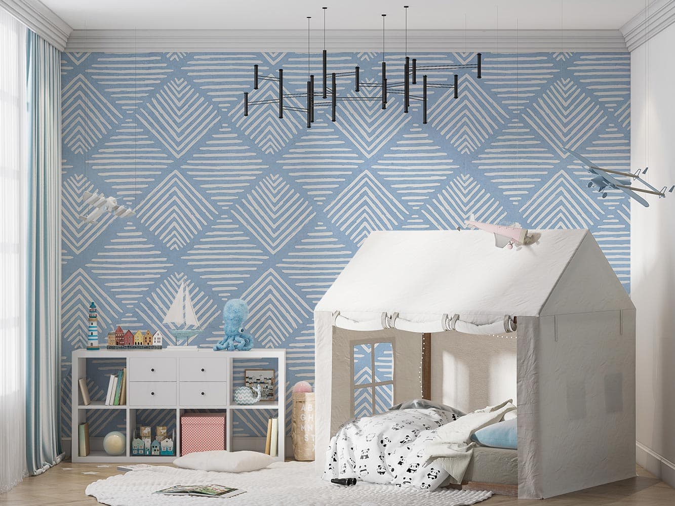 کاغذ دیواری پسرانه هندسی M10219600 — تصویر ۲