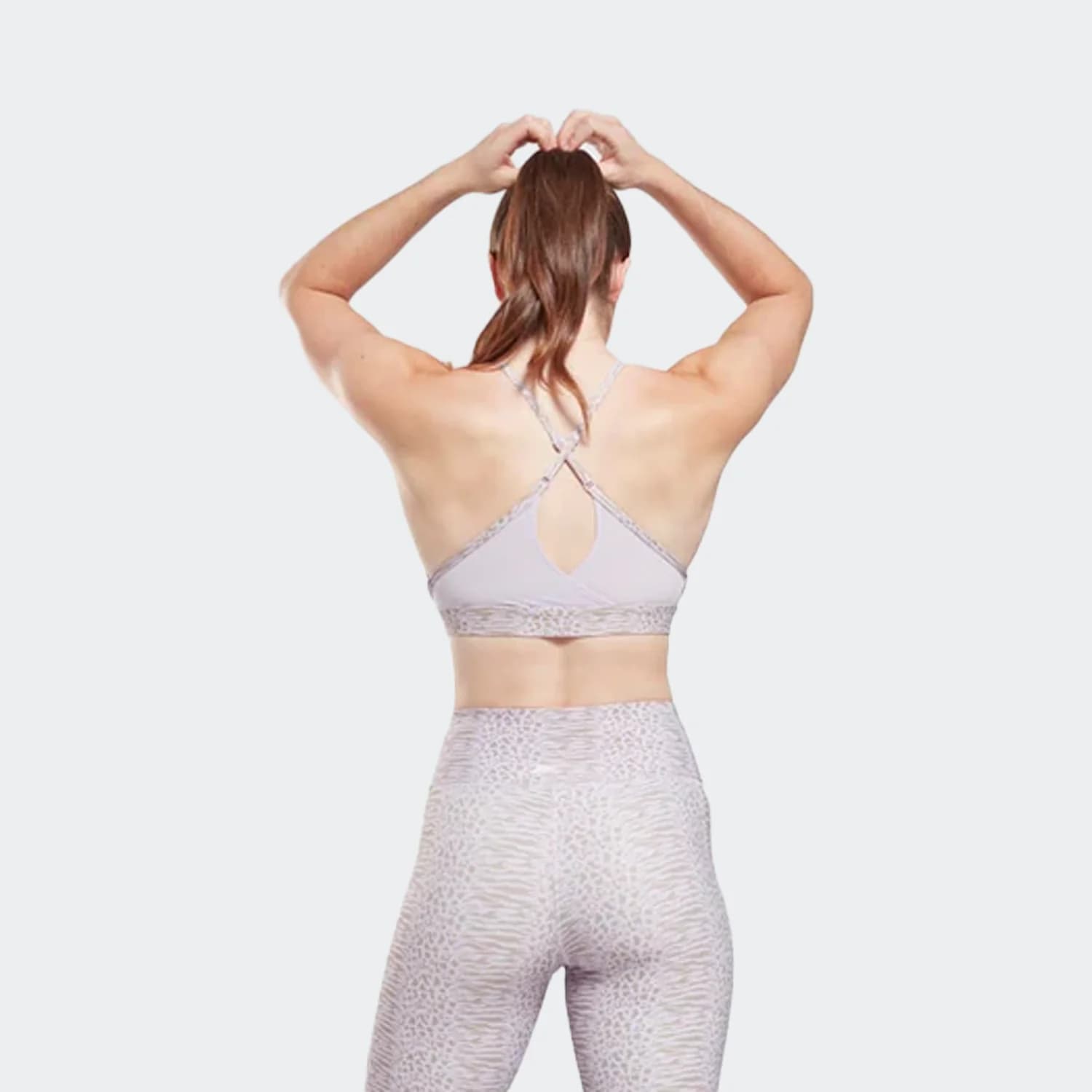 نیم تنه زنانه ریباک مدل Lux Strappy Sports Modern Safari Print Women’s Bra — تصویر ۲