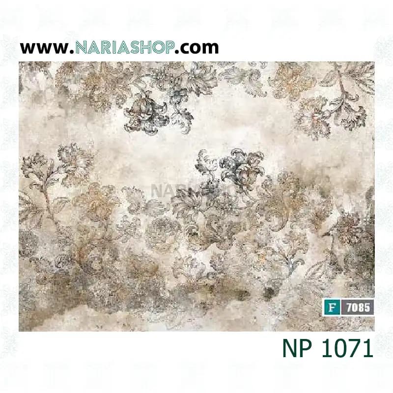 پوستر دیواری کلاسیک خاکستری قهوه ای NP1071