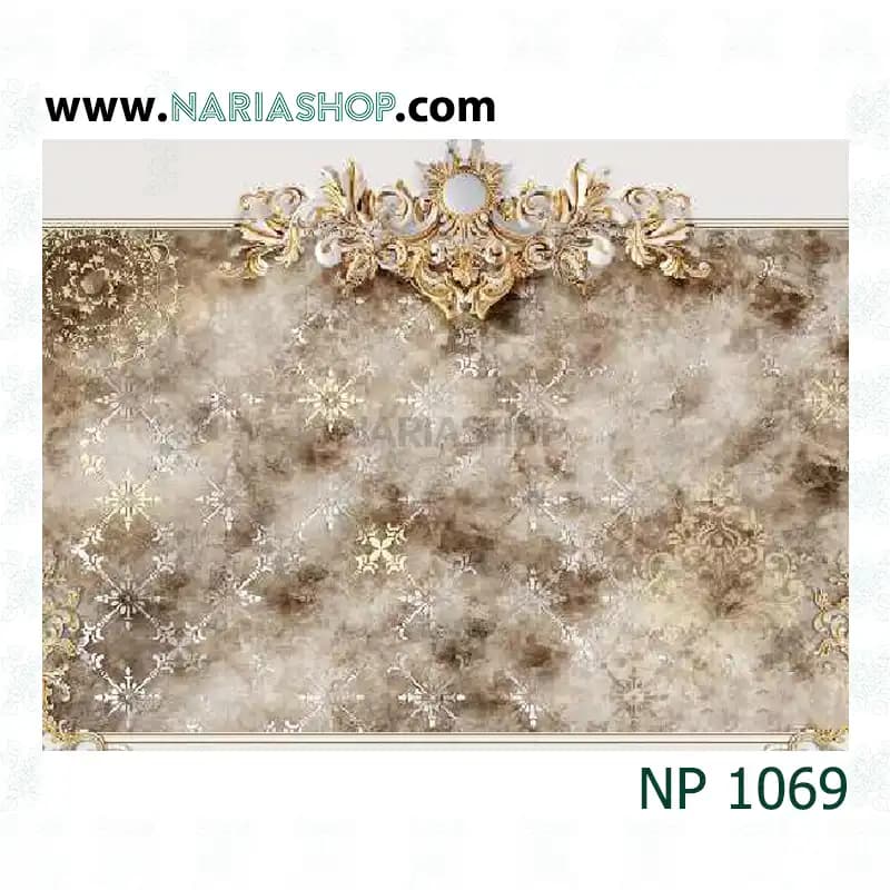 پوستر دیواری کلاسیک طلایی دودی NP1069