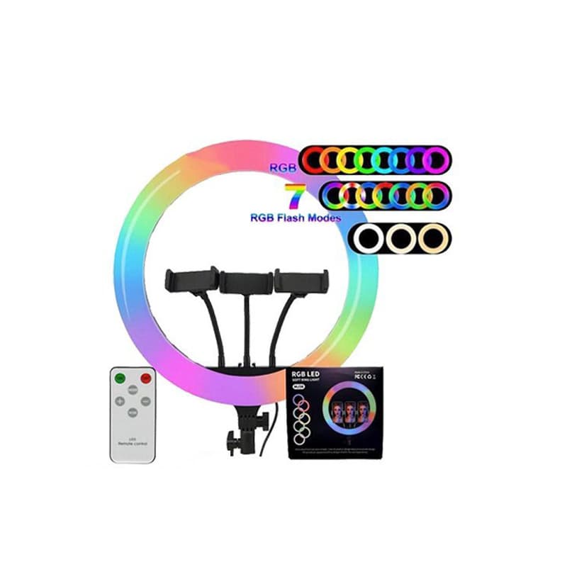 رینگ لایت مدل Ring Light MJ36-RGB