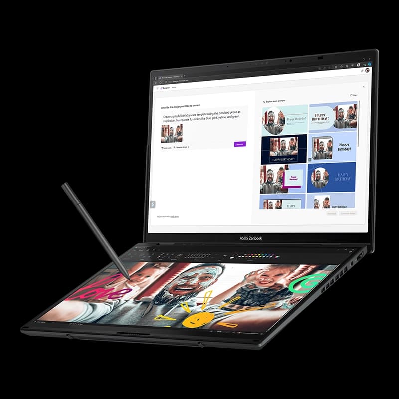 لپ تاپ ایسوس Zenbook Duo 14 | Core Ultra 9-285H | Intel ARC | RAM 32GB | SSD 2TB — تصویر ۲