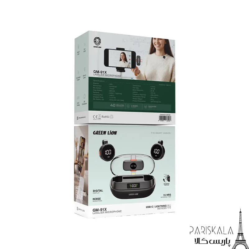 میکروفون یقه ای گرین لاین مدل دو کاربره GREEN LION GM-91X — تصویر ۳