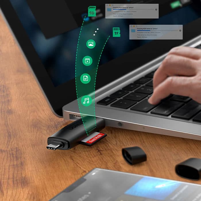 رم ریدر USB و تایپ C یوگرین مدل CM304 80191 — تصویر ۶