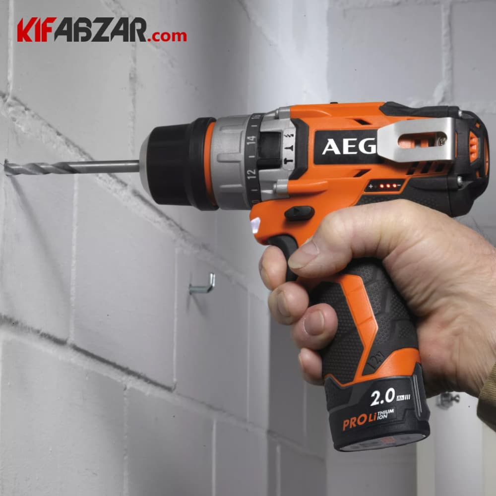 دریل شارژی 12 ولت لیتیومی چکشی آاگ مدل BSB12C2LI-202b — تصویر ۳