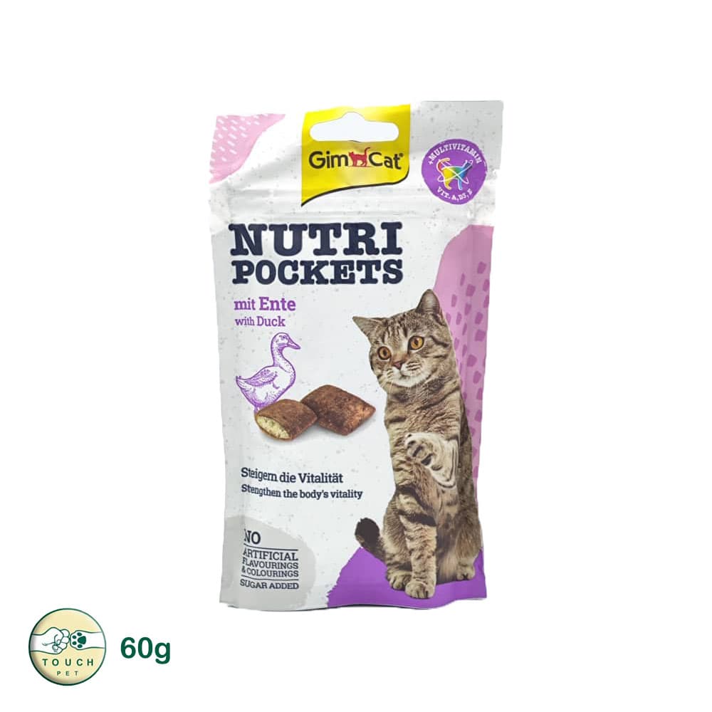 تشویقی گربه نوتری جیم کت با طعم اردک Nutri GimCat Treats وزن ۶۰ گرم