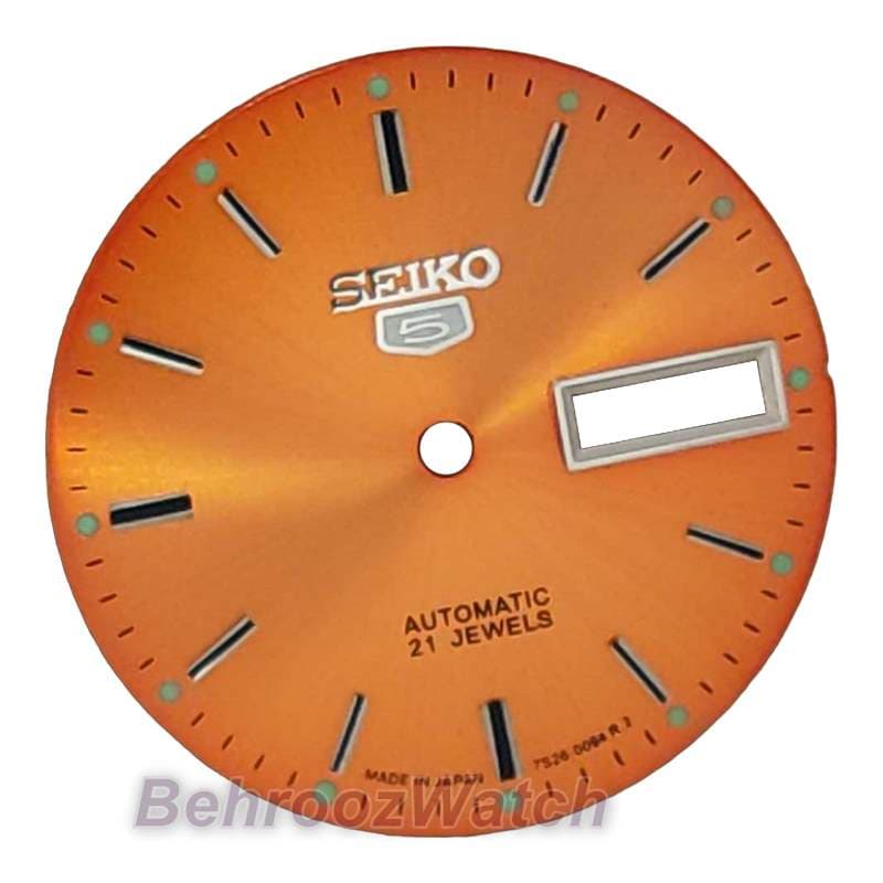 صفحه ساعت مچی سیکو 5 مردانه نارنجی BS5.8-7009 — تصویر ۳
