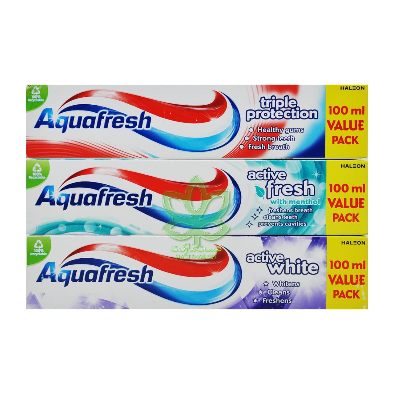 خمیر دندان اکوافرش تریپل پروتکشن 100 میل – aquafresh — تصویر ۳