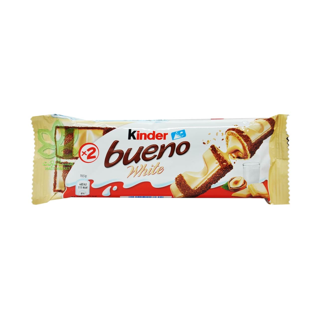 بیسکوییت با شکلات سفید و مغز کرم فندقی ۴۰ گرم کیندر بوینو – kinder
