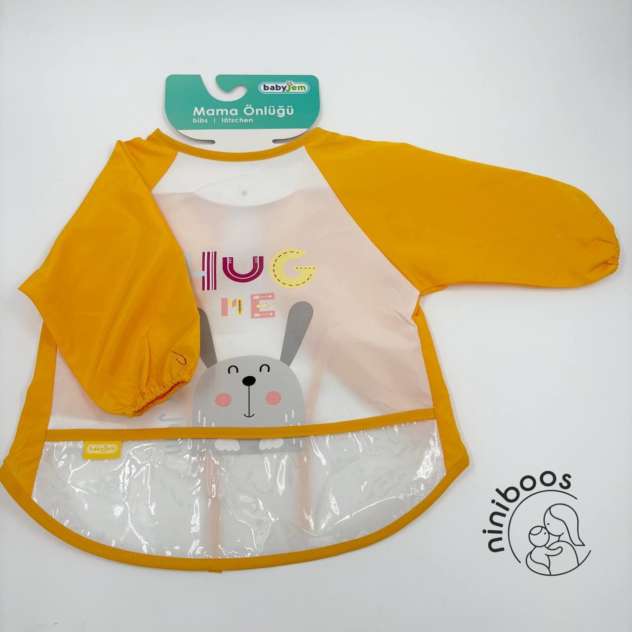پیشبند کودک آستین دار طرح خرگوش بیبی جم baby jem
