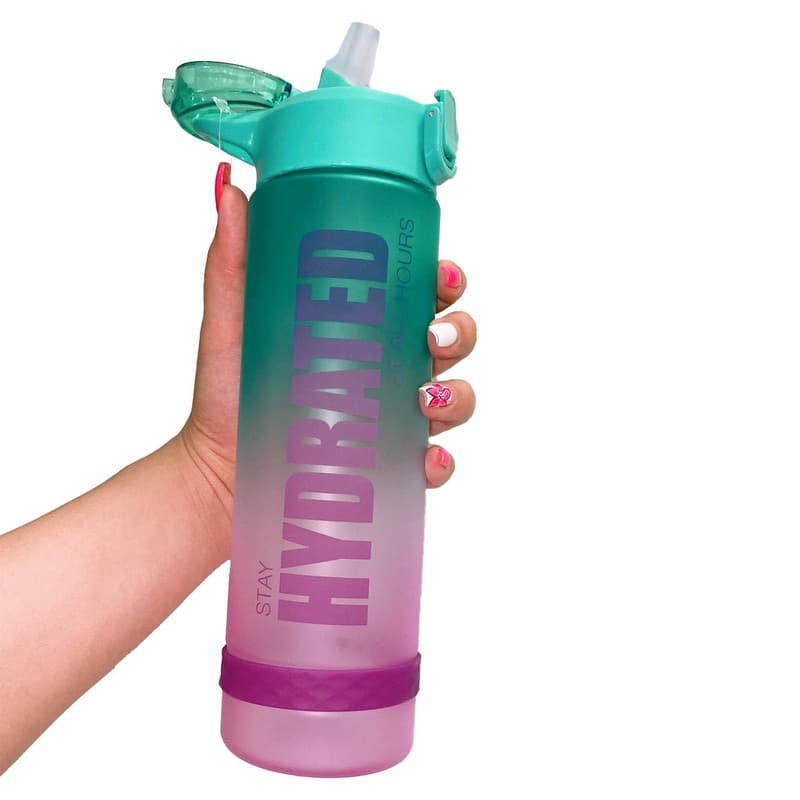 قمقمه ورزشی دورنگ HYDRATED حجم 900 میل — تصویر ۷