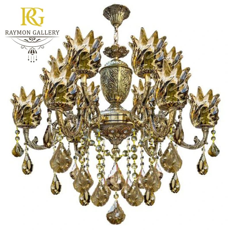 لوستر برنز 12 شعله کد B12183