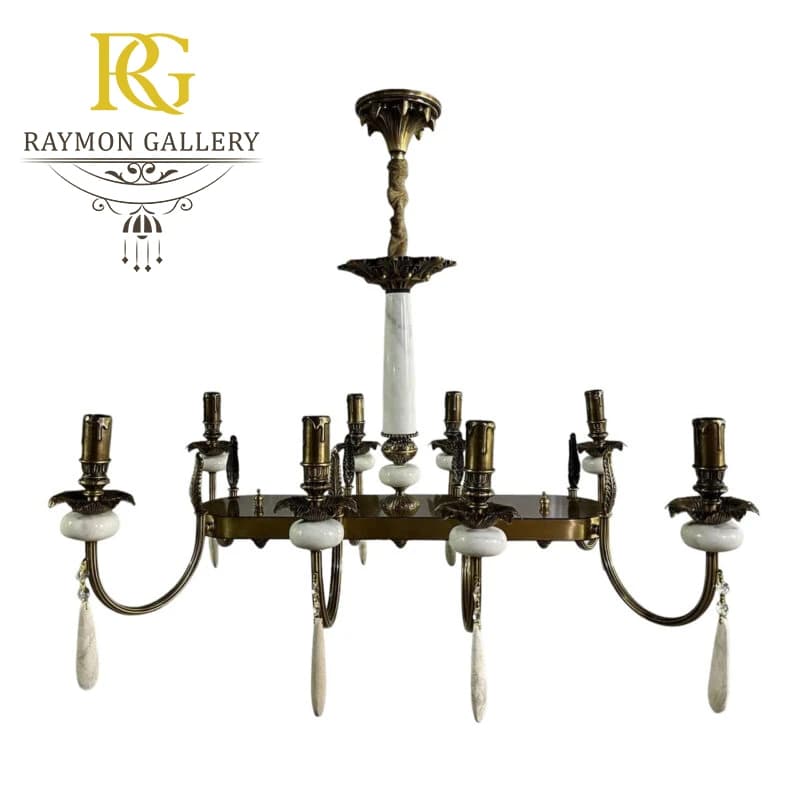 لوستر برنزی 8 شعله آنتیک کد B8169