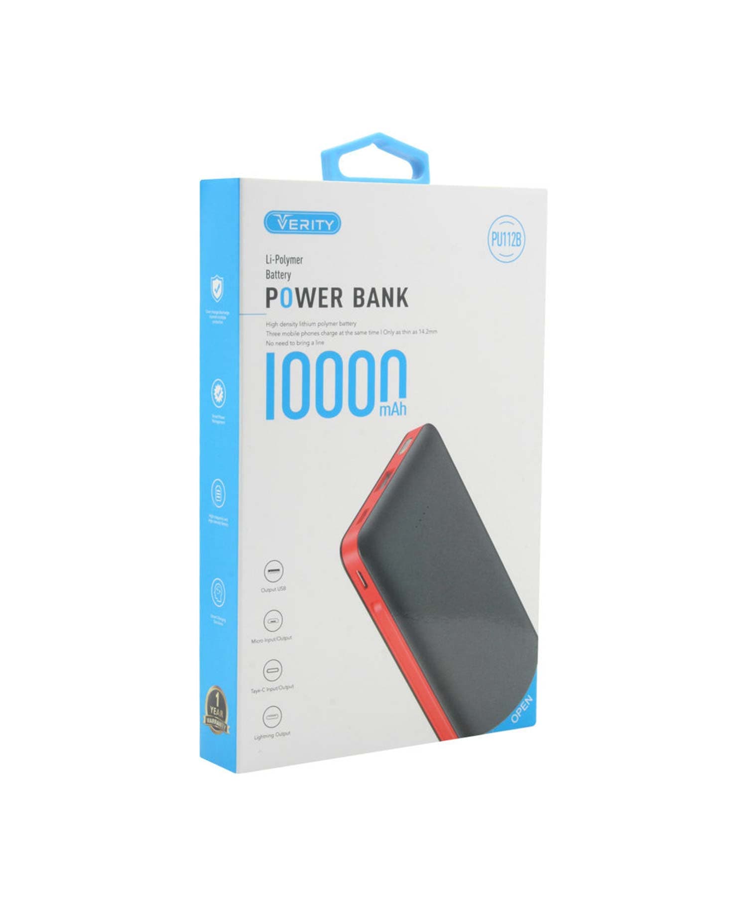 شارژر همراه وریتی PU112B ظرفیت 10000 میلی آمپر ساعت — تصویر ۲