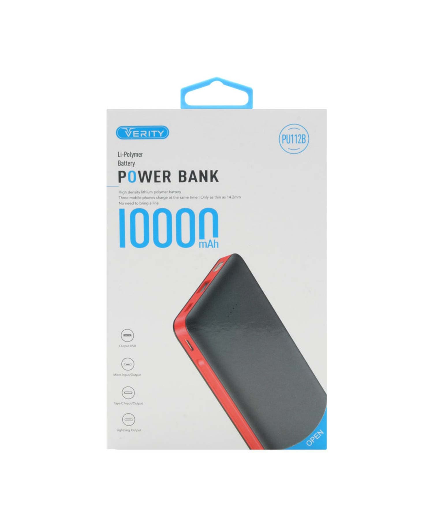 شارژر همراه وریتی PU112B ظرفیت 10000 میلی آمپر ساعت — تصویر ۳