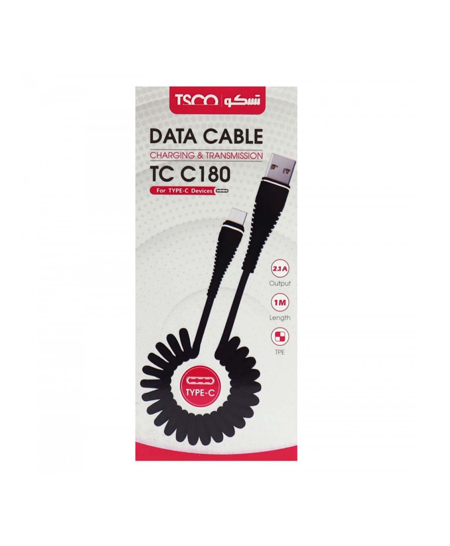 کابل تبدیل USB به Type-C تسکو TC C 180 — تصویر ۲