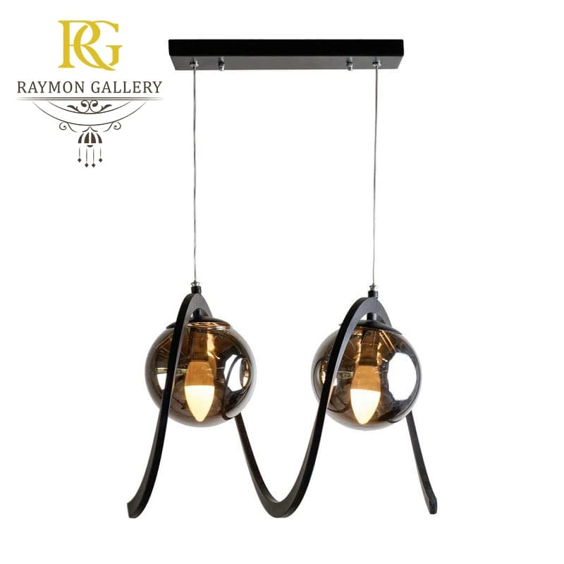 لوستر مولکولی 2 شعله طرح مارپیچ کد MP2100