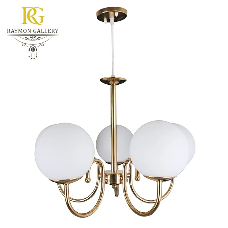 لوستر مولکولی 5 شعله آویز کد MG5086 — تصویر ۵