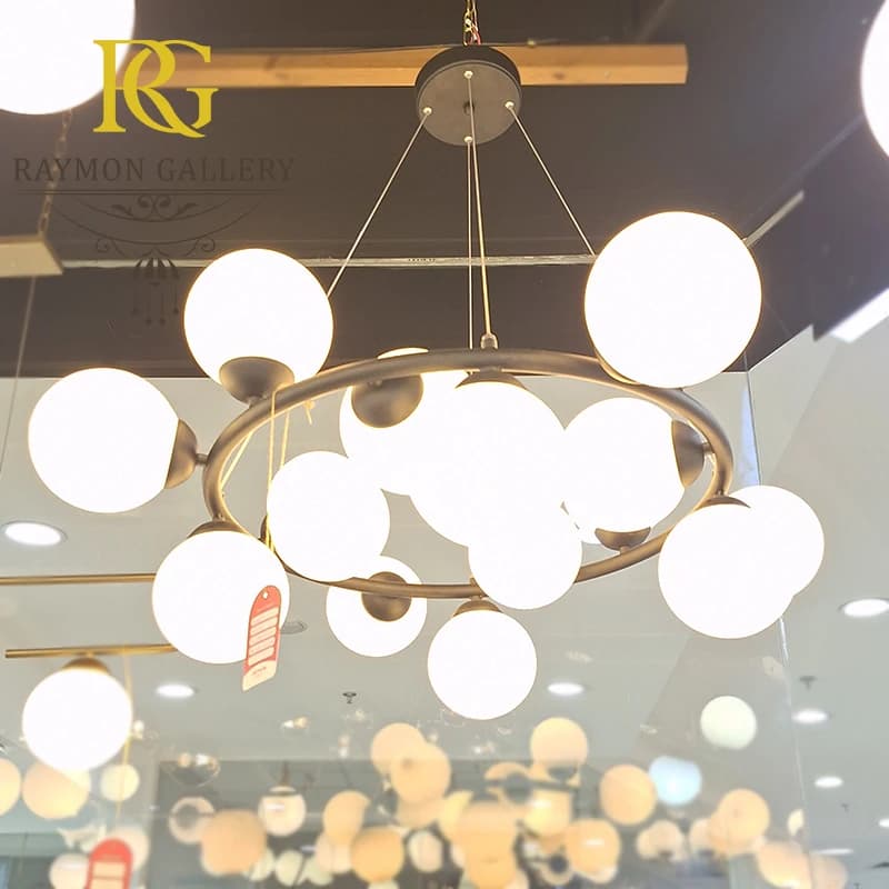 لوستر مولکولی 13 شعله طرح گرد کد MC16082