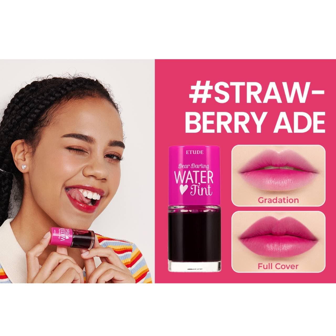 تینت لب اتود هاوس مدل Water Tint رنگ صورتی حجم 9 گرم — تصویر ۲