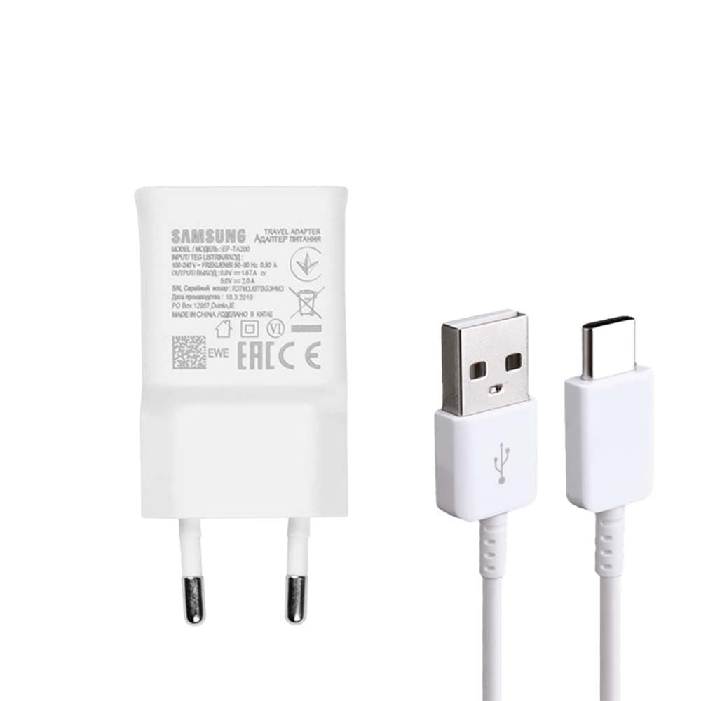 شارژر 15 واتی اصلی سامسونگ همراه با کابل تایپ سی Samsung 15W Type C