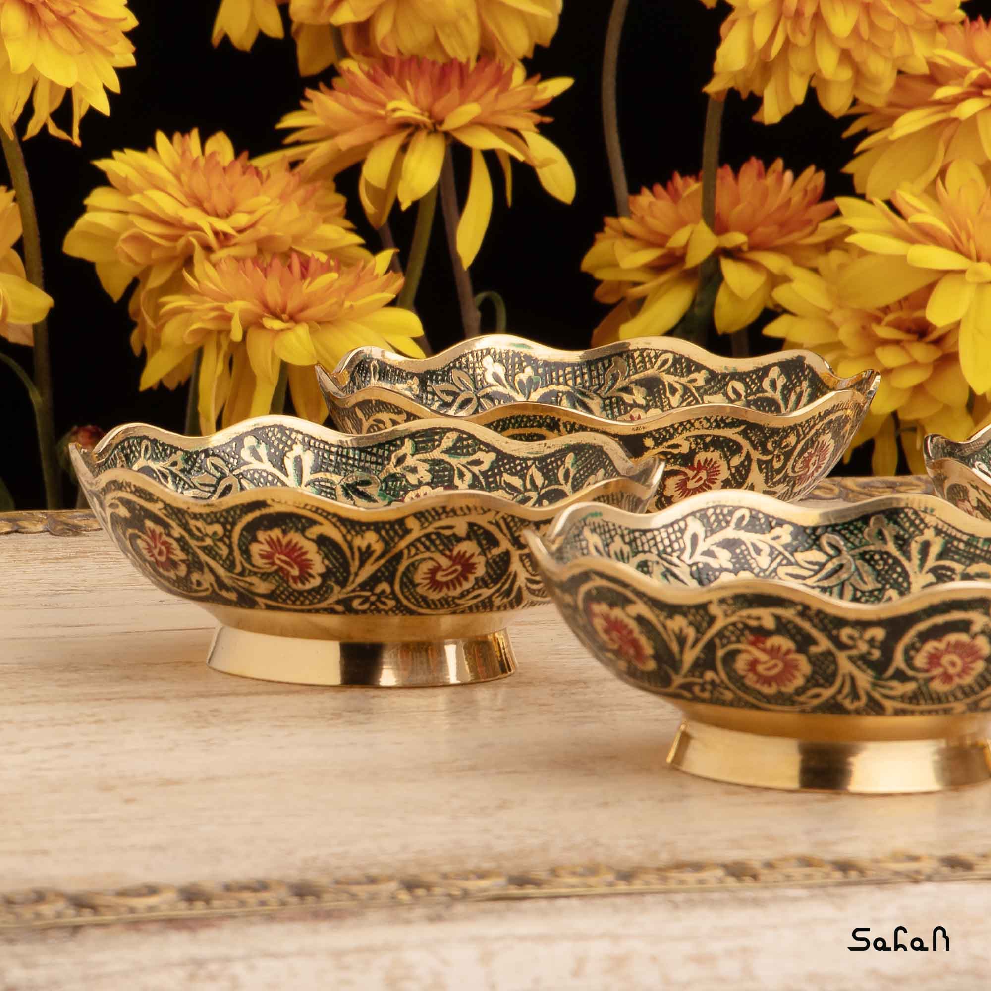 ست هفت سین برنجی میناکاری کد 089 (بدون آیینه و شمعدان) — تصویر ۸