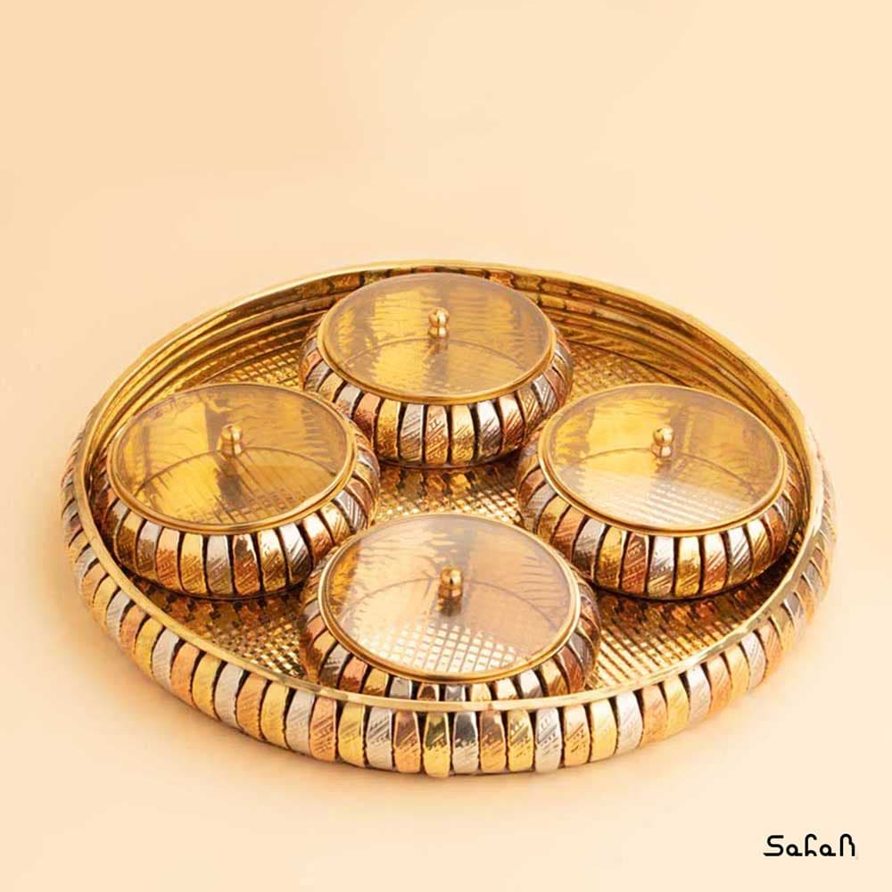 ست اردو خوری پنج تیکه اورانوس مدل دایره سایز 2