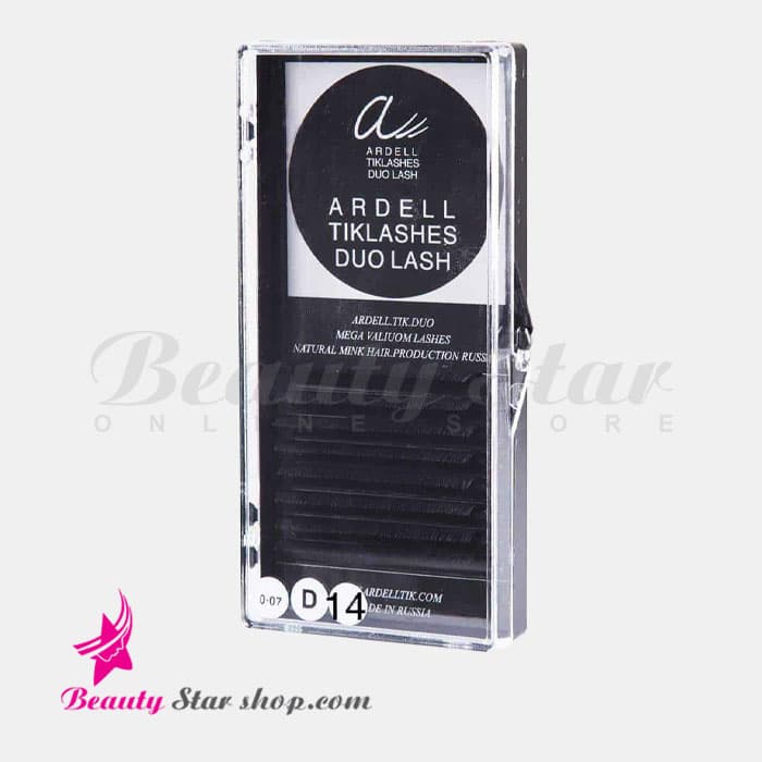 مژه والیوم 8 ردیفه آردل ضخامت 0.7 سایز 14 میلی متر