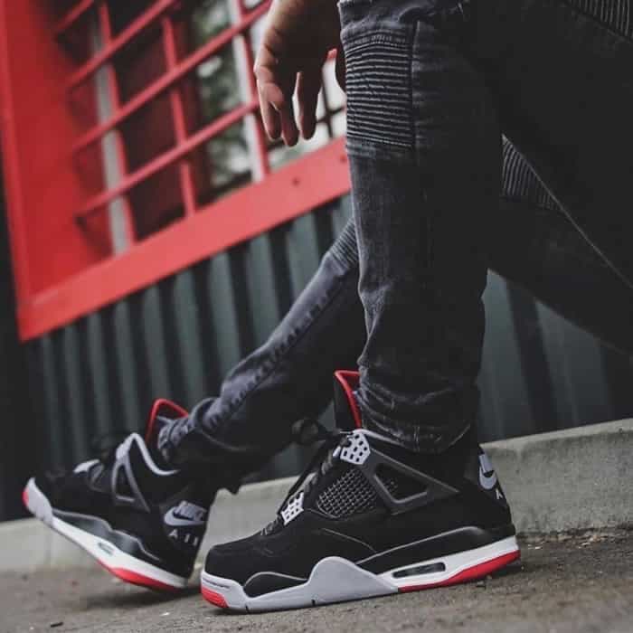 کتانی نایک ایر جردن ۴ رترو مشکی Nike Air Jordan — تصویر ۴