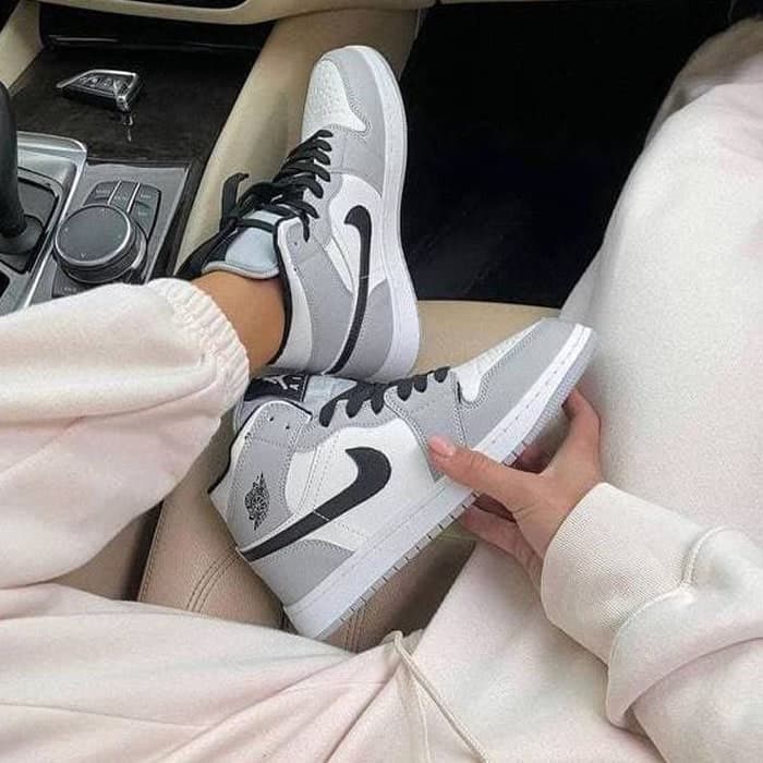 کتونی نایک جردن وان طوسی اسموک گری Jordan 1 smoke grey mid — تصویر ۳