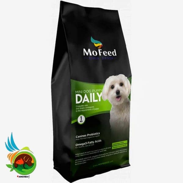 غذای خشک توله سگ نژاد کوچک مفید Mofeed mini dog puppy dry food وزن 2 کیلوگرم