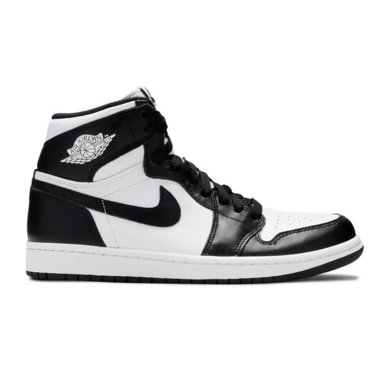 کتونی نایک جردن سفید مشکی Jordan 1 mid