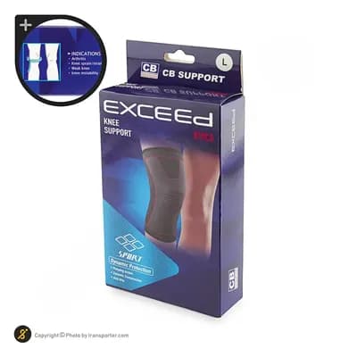 زانوبند طبی ورزشی تکی EXCEED – 819CA | مشکی/نارنجی — تصویر ۷