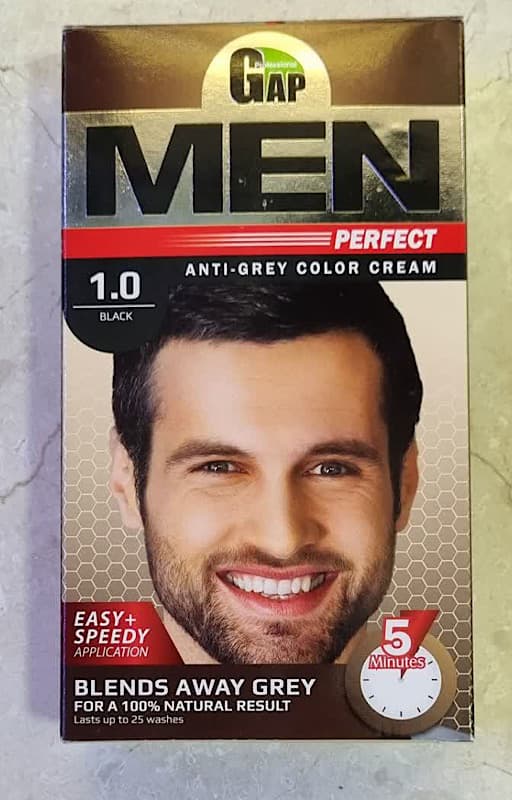 کیت رنگ مو مردانه گپ شماره 1 مشکی Gap Hair Color Kit For Menحجم 50میل
