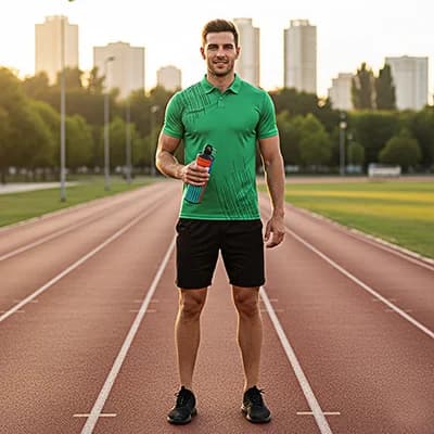 پولوشرت ورزشی مردانه آلشپرت MUH3032-006 | سبز — تصویر ۶