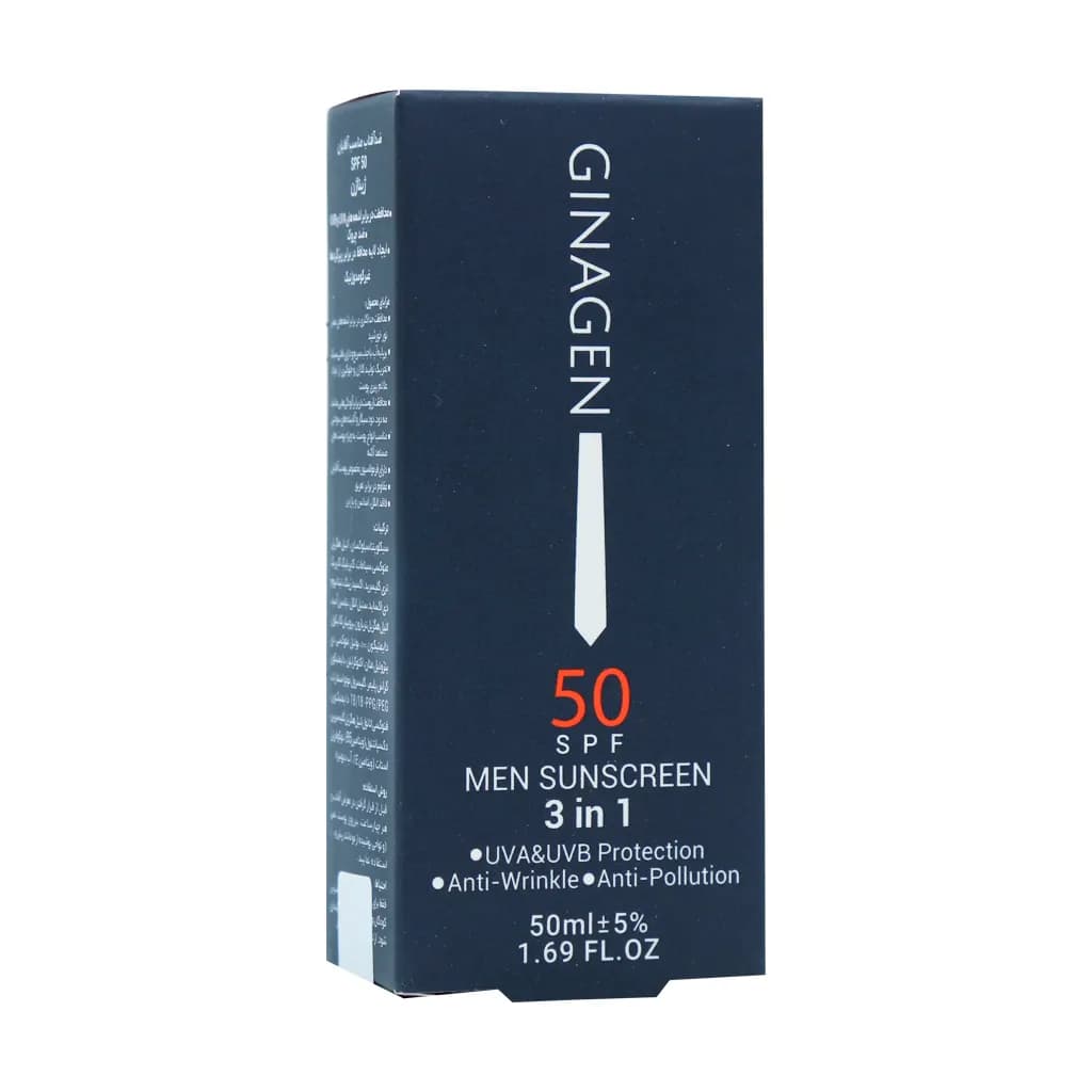کرم ضد آفتاب 3 در 1 آقایان SPF50 ژیناژن 50 میلی لیتر — تصویر ۲