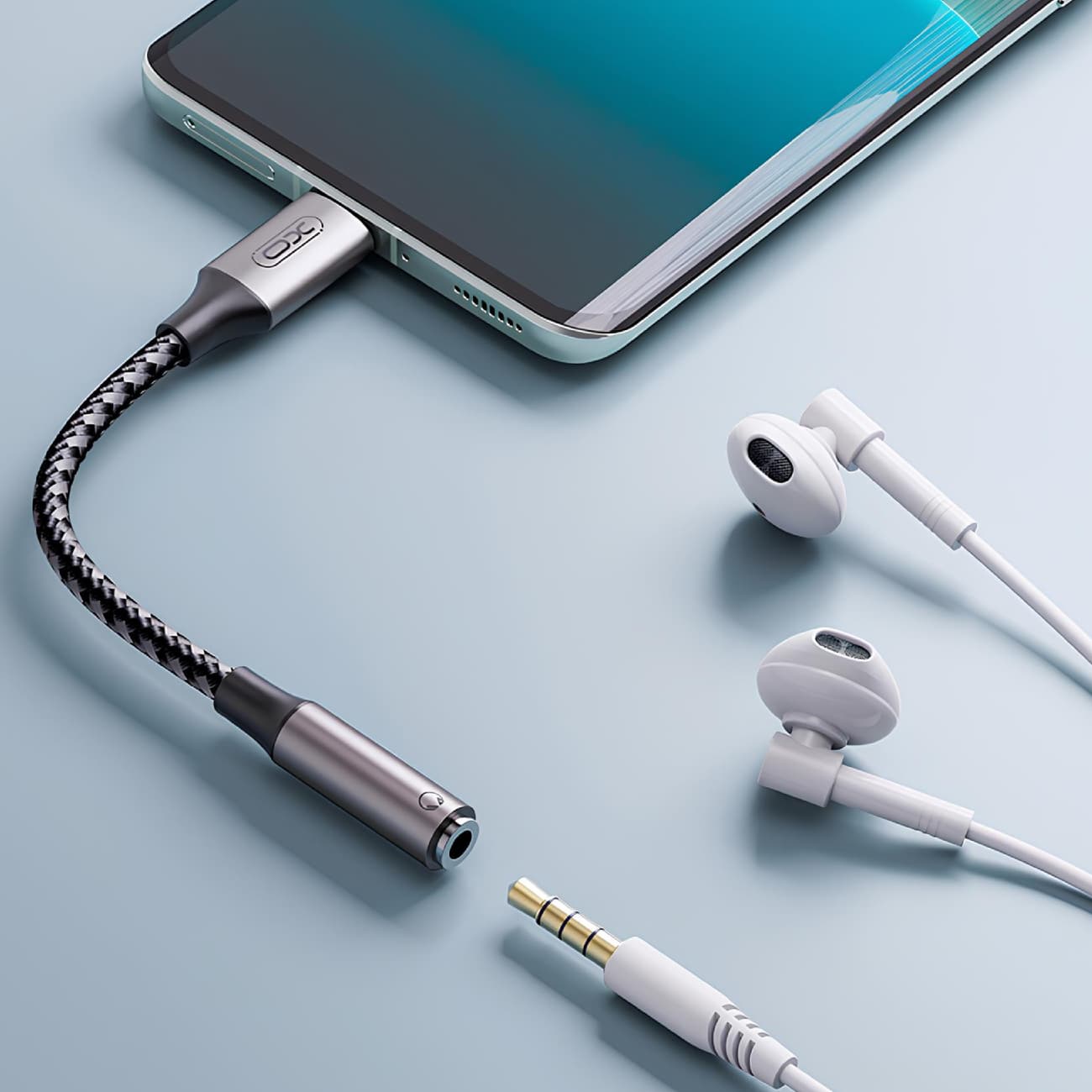 مبدل لایتنینگ به جک 3.5 میلی‌متری ایکس او XO-NB-R258C — تصویر ۲