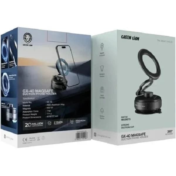 هلدر موبایل گرین لاین مدل Green Lion GX-40 magsafe suction phone holder — تصویر ۳