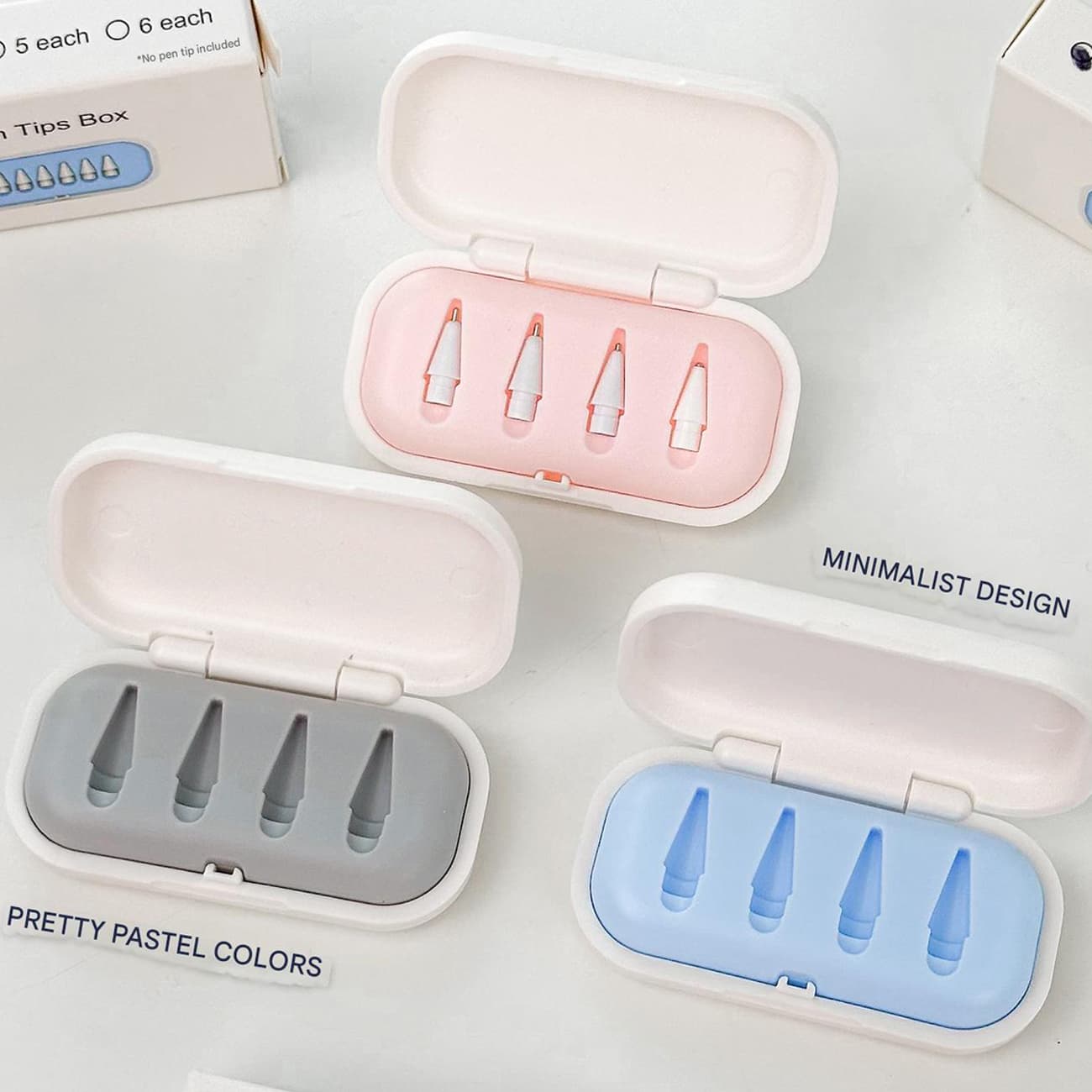 نوک یدک سیلیکونی قلم لمسی (4عددی) PEN TIPS BOX — تصویر ۲