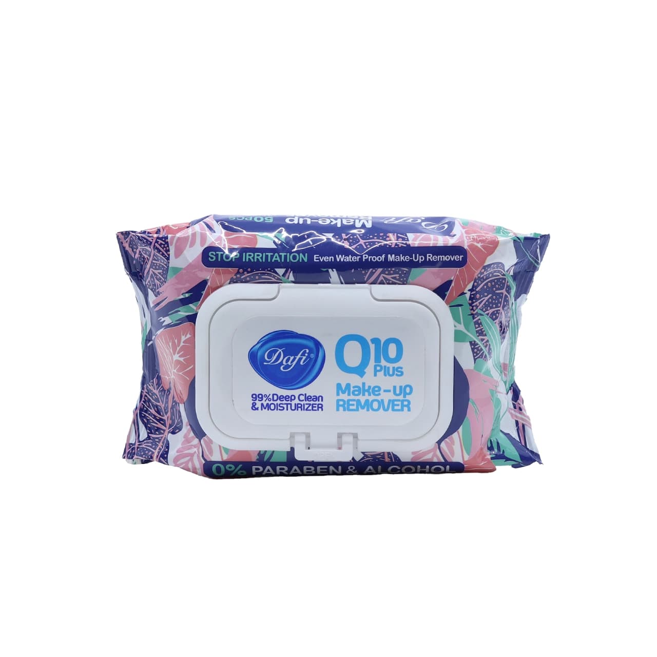 دستمال مرطوب پاک کننده آرایش Q10 Plus دافی 50 عدد