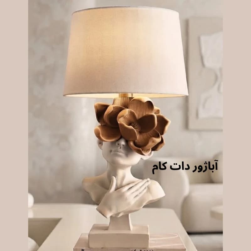 آباژور رومیزی مینیمال مدل گلرخ با بدنه پلی استر کد RD235