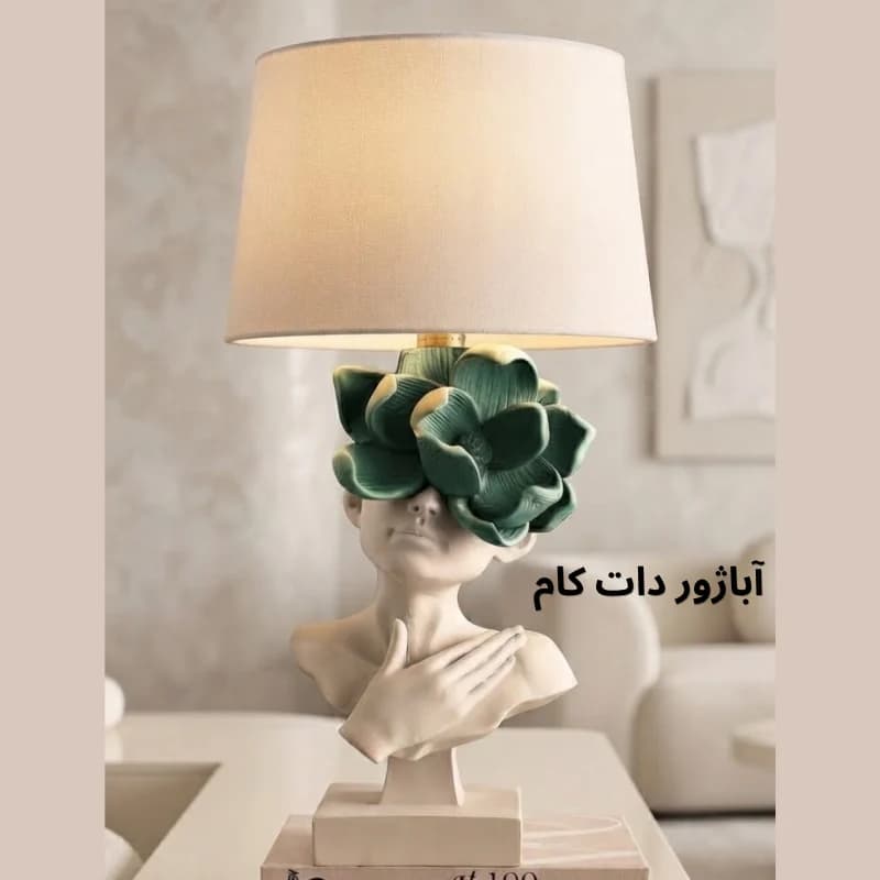 آباژور رومیزی مینیمال مدل گلرخ با بدنه پلی استر کد RD235 — تصویر ۲