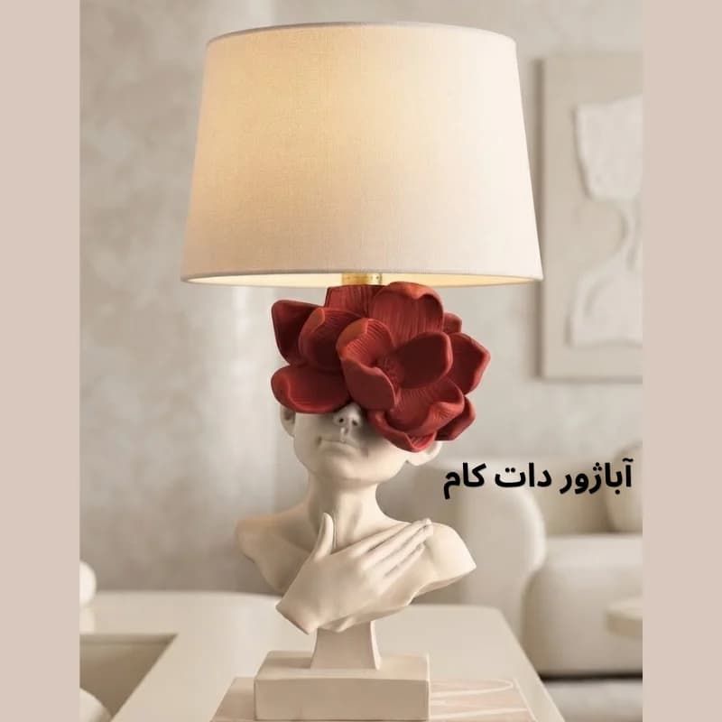 آباژور رومیزی مینیمال مدل گلرخ با بدنه پلی استر کد RD235 — تصویر ۴
