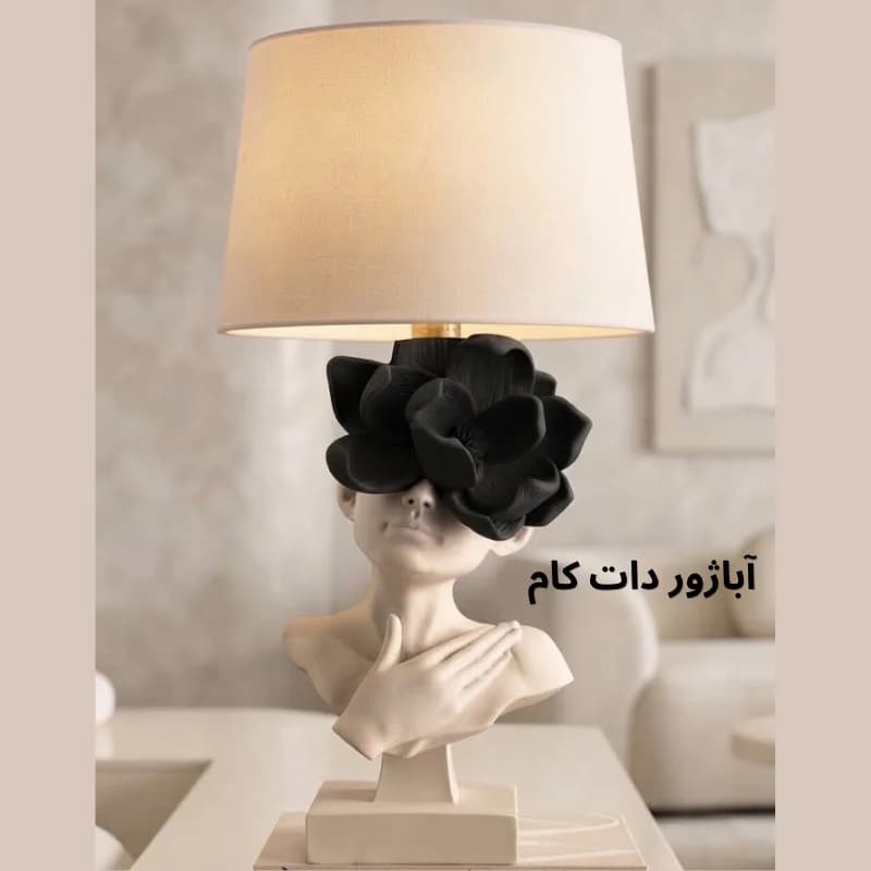 آباژور رومیزی مینیمال مدل گلرخ با بدنه پلی استر کد RD235 — تصویر ۵